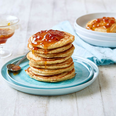 Nectarine Pancakes With Nectarine Syrup