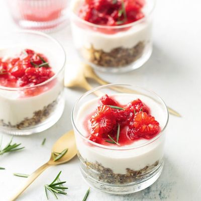 Raw Raspberry Cheesecakes