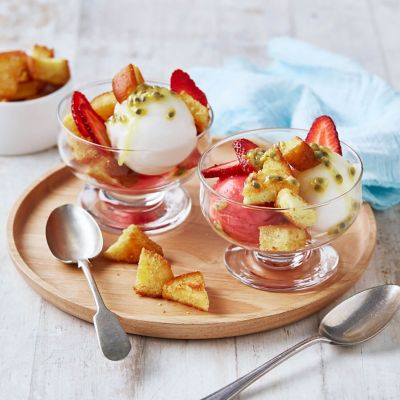 Sundae With Cake Croutons