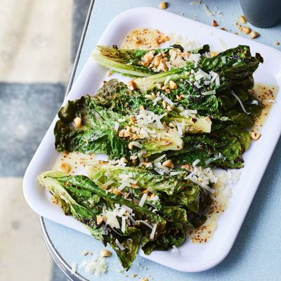 Chargrilled Cos With Hazelnuts