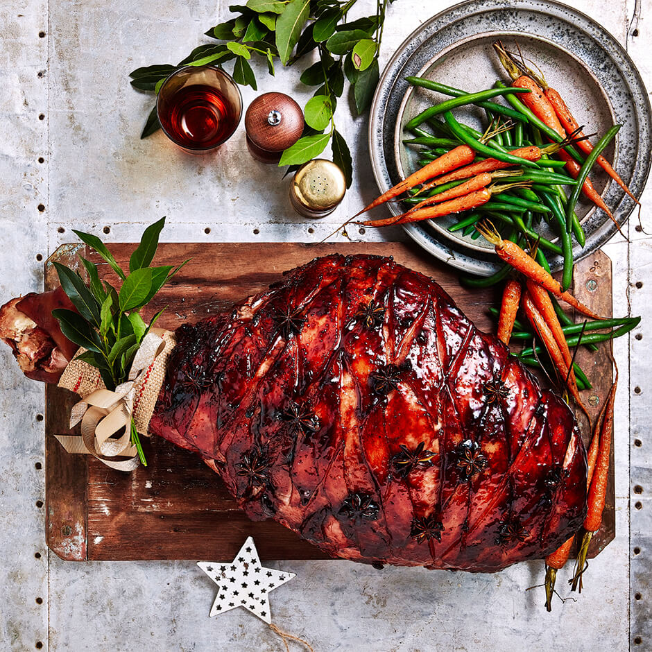 Cherry & Star Anise Glazed Ham