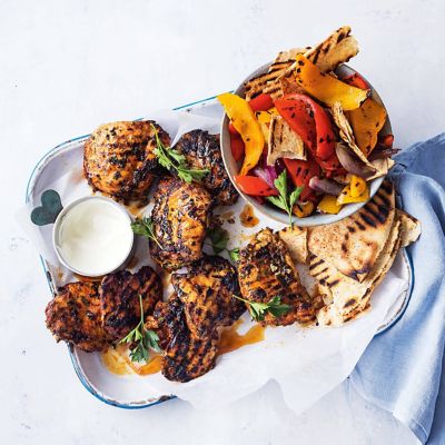 Chicken With Warm Capsicum Salad