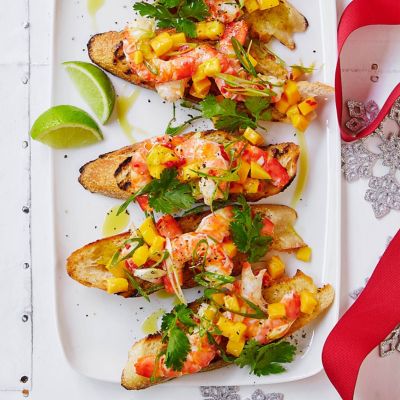 Chilli & Garlic Prawn Bruschetta