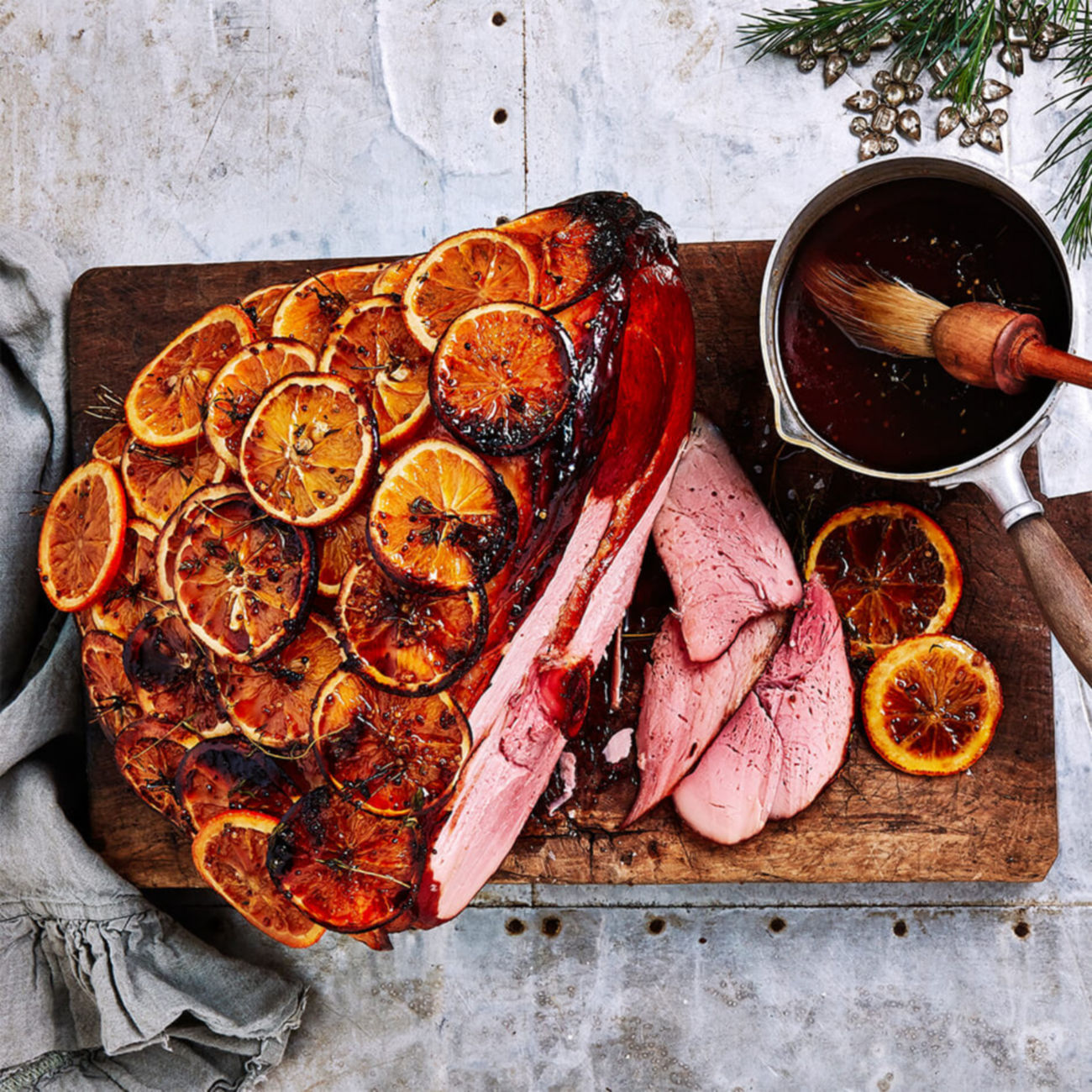 Orange Maple and Thyme Glazed Ham