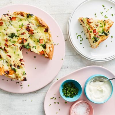 Pancetta, Spinach & Bread Strata