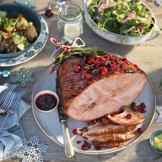 Rhubarb-Glazed Ham