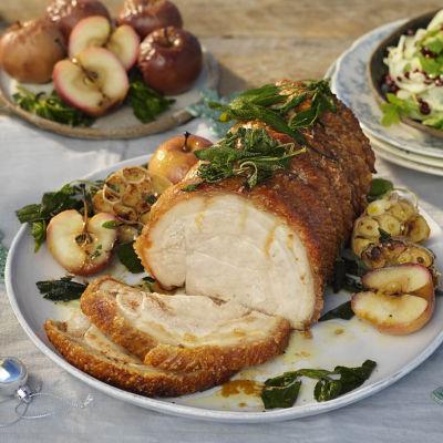 Roasted Pork Loin With Apples In Cider