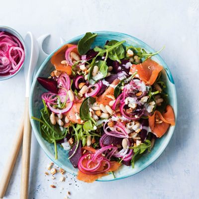 Smoked Salmon, Pickled Onion & Beetroot Salad