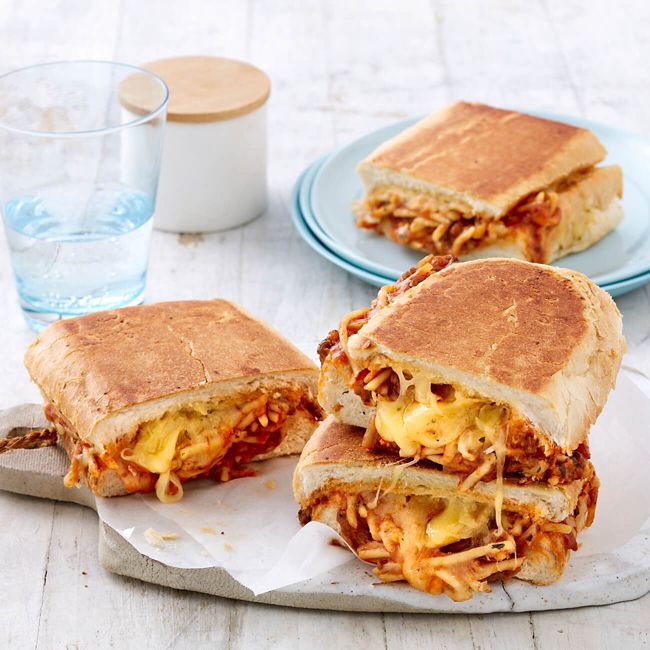 Spaghetti Bolognese Garlic Bread Toastie