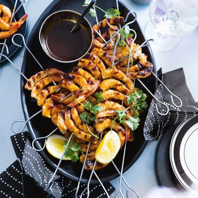 Spicy & Sweet Glazed Prawns