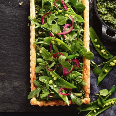 Sugar Snap Pea & Asparagus Tart