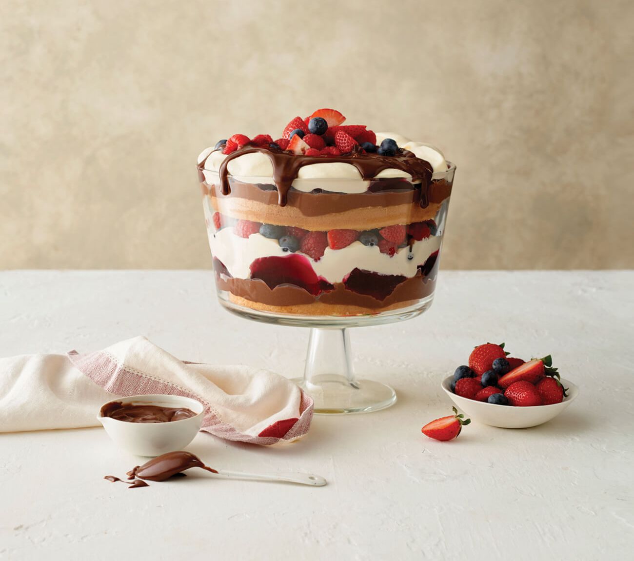 chocolate trifle with pound cake