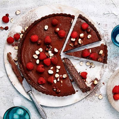 Dairy Free Chocolate Hazelnut Tart