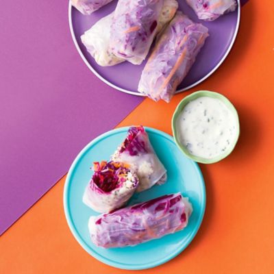 Egg & Beetroot Rice Paper Rolls