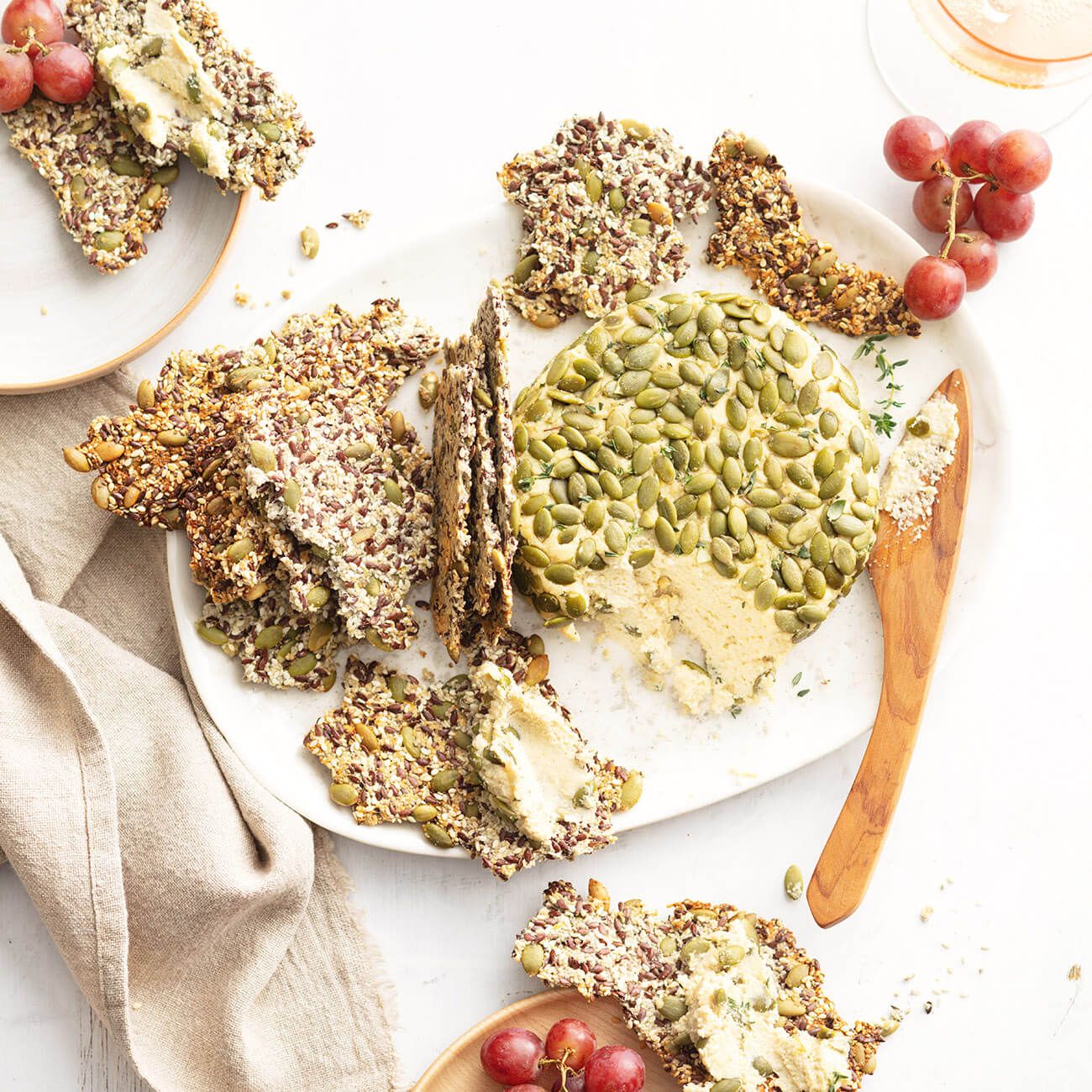 Homemade Vegan Cheese With Seed Crackers Recipe Woolworths