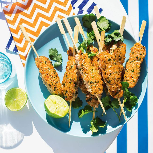 Lemongrass & Chilli Salmon Skewers