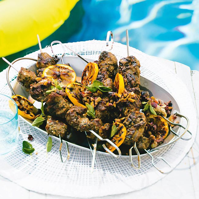 Marinated Greek Lamb Skewers