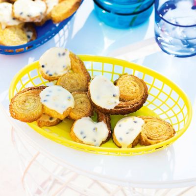 Palmiers With Passionfruit Icing