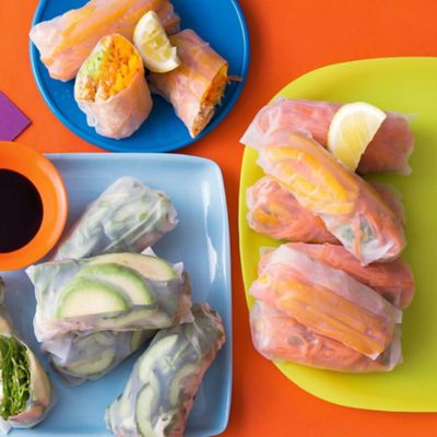 Tuna, Carrot & Capsicum Rice Paper Rolls