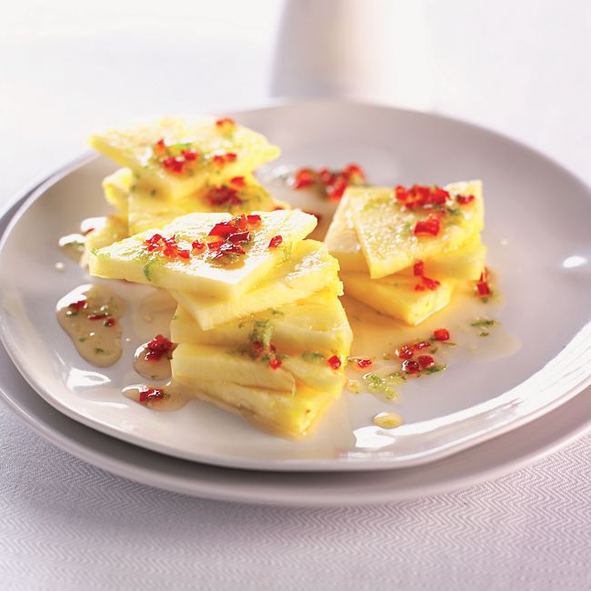 Pineapple With Lime & Chilli Syrup