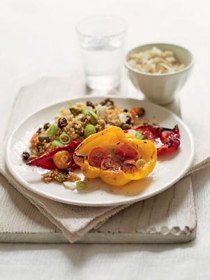 Roasted Peppers With Quinoa