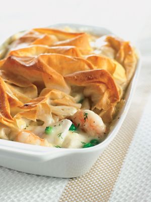 Summer Prawn & Fish Filo Pie
