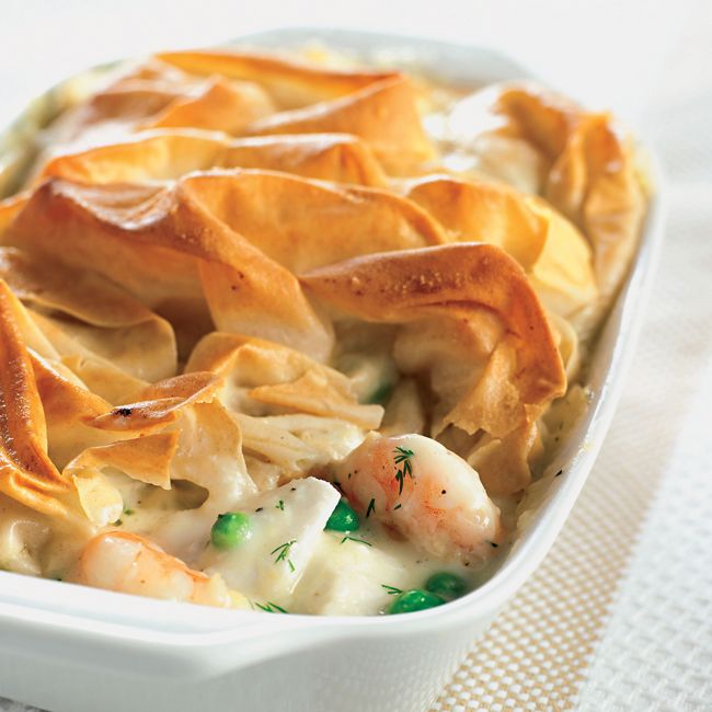Summer Prawn & Fish Filo Pie