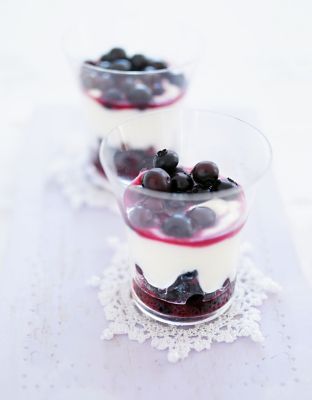 Tipsy Blueberry & Mascarpone Pots