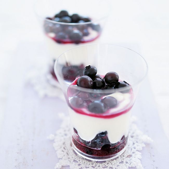 Tipsy Blueberry & Mascarpone Pots