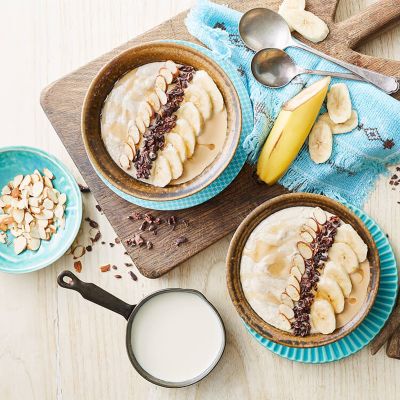 Banana & Peanut Butter Smoothie Bowls