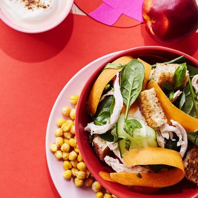 Chicken Salad Bowl With Crispy Chickpeas