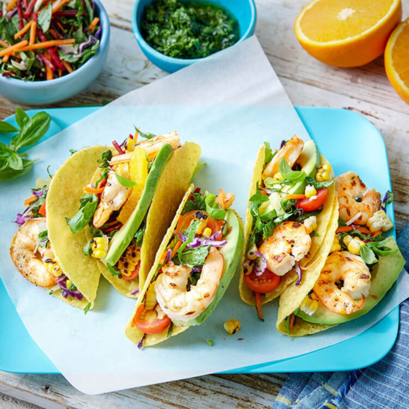 DIY Prawn Tacos With Green Salsa