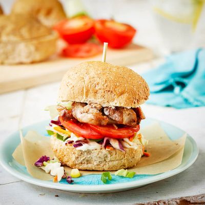 Honey Soy Chicken Slaw Rolls