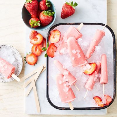 Strawberry & Vanilla Almond Pops