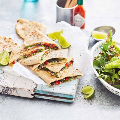 Broccolini & Black Bean Quesadillas