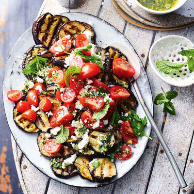 Grilled Eggplant & Tomato Salad