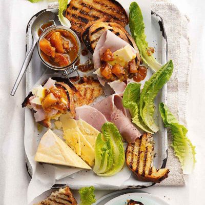 Peach Chutney With Ploughman's Lunch