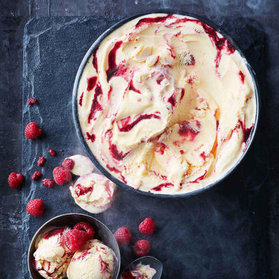 Raspberry Swirl Ice-Cream