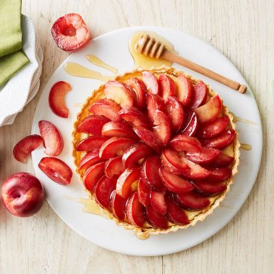 Honeyed Plum & Ricotta Galette