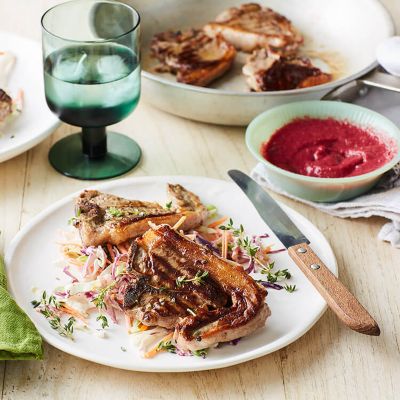 Lamb Loin Chops with Spiced Plum Sauce