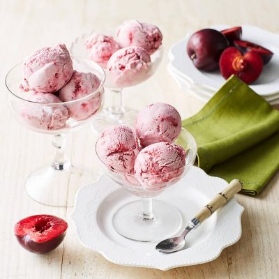 No-Churn Roasted Plum Ice-Cream
