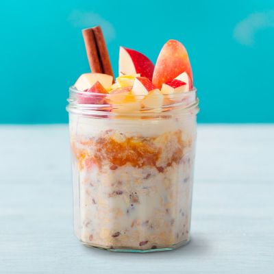 Orange Juice Bircher With Apple, Cinnamon And Walnuts