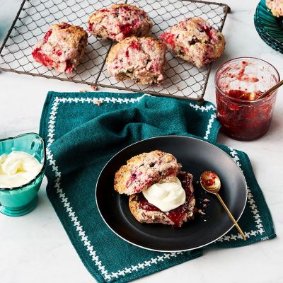 Raspberry & Choc Chip Pancake Scones