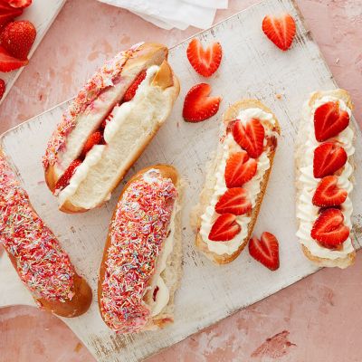 Strawberries & Cream Finger Buns