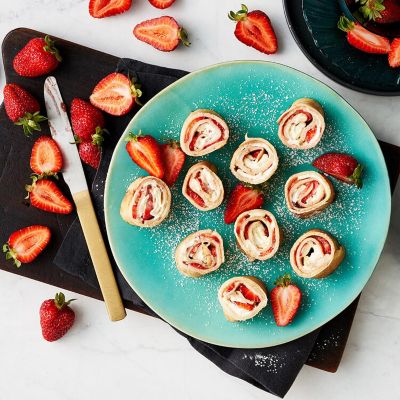 Strawberry & Cream Crepe Pinwheels