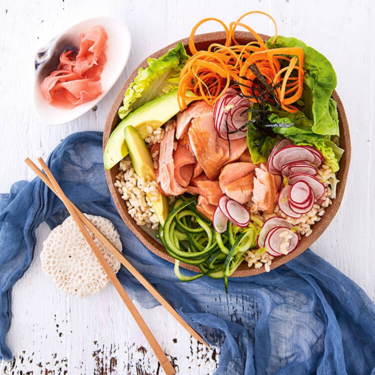 Teriyaki Salmon Poke Bowl