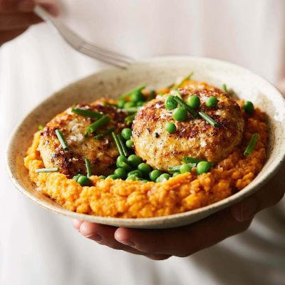 Chicken Rissoles With Sweet Potato Mash