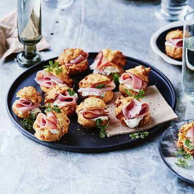 Ham Cheese & Mustard Gougeres