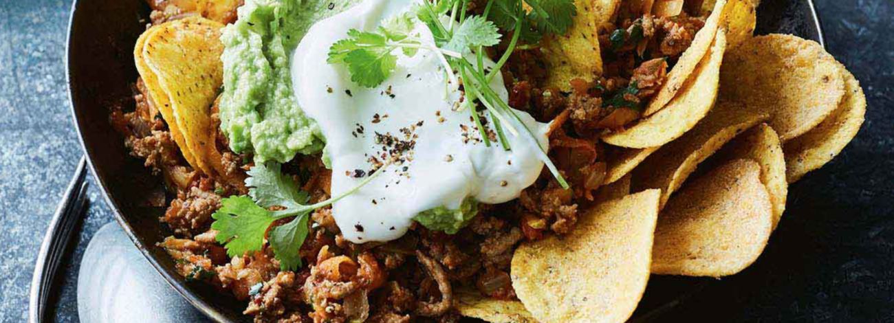 Christmas turkey nachos