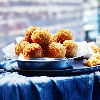 Prawn Arancini With Jalapeno Mayo